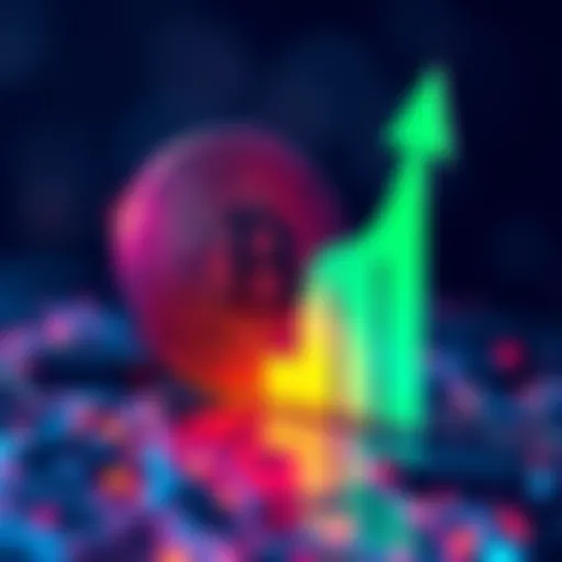 Hedera cryptocurrency symbol HBAR with upward trend chart representing growth and investment potential