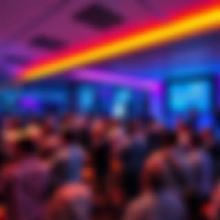 A gathering of finance experts at HederaCon 2026 in Miami Beach, highlighting speakers and participants from finance and compliance sectors.