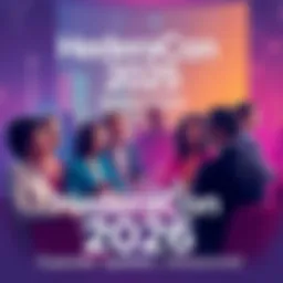 A vibrant graphic showcasing the expanded lineup of speakers for HederaCon 2026, featuring diverse individuals in conversation with a backdrop of tech and innovation themes.