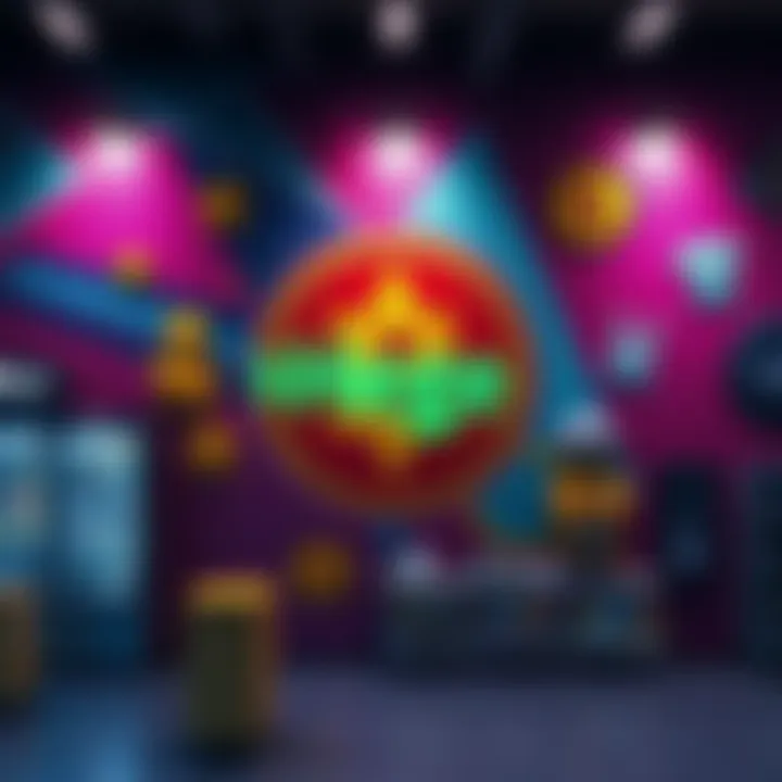 A vibrant mural depicting the $Hege memecoin logo along with symbols of community, NFTs, and a merchandise shop.