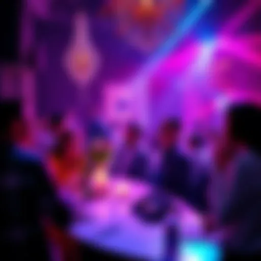 A festive gathering celebrating the 6th anniversary of Helium Live with guests and hosts enjoying the event.