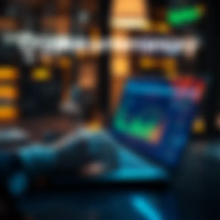 Hiding Cryptocurrency Assets Person using a laptop to manage cryptocurrency investments while ensuring compliance with regulations.