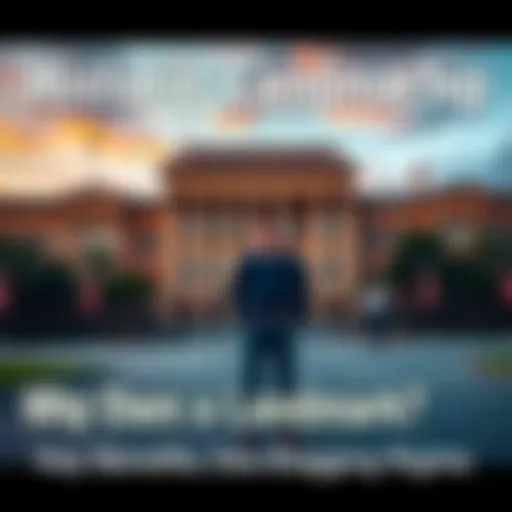 A person standing proudly in front of a historic landmark, symbolizing ownership and pride.