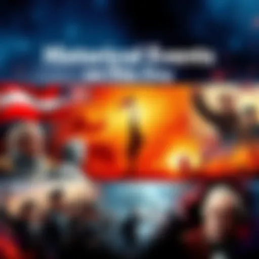 Collage of significant historical events that occurred on this day