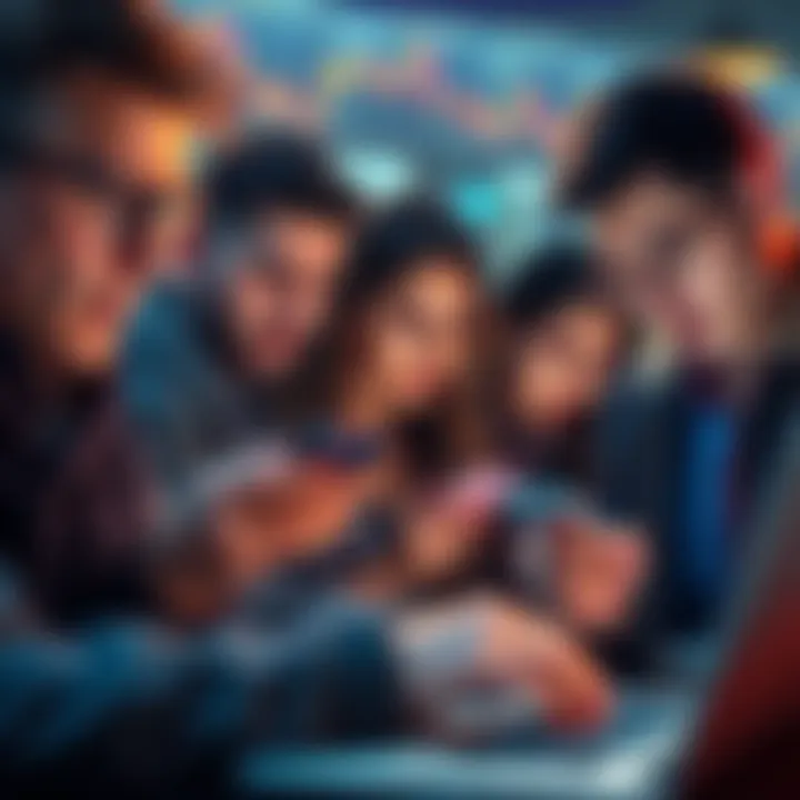 A group of people looking worried while checking cryptocurrency charts on their phones and laptops, symbolizing uncertainty in the market.