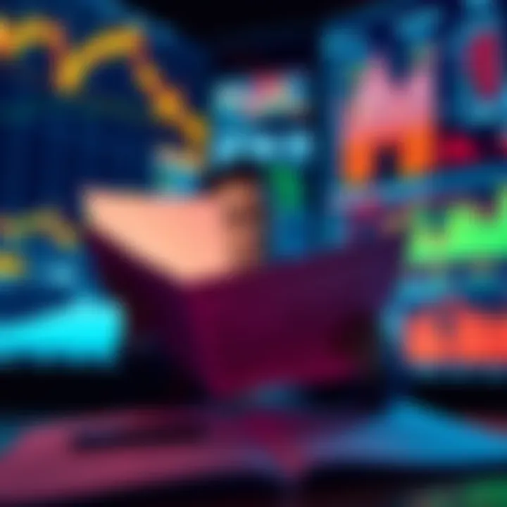 A person calmly reviewing financial documents while surrounded by charts showing market trends, symbolizing the decision to hold assets during downturns.
