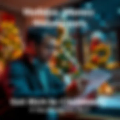 A person reviewing financial plans with a Christmas tree and decorations in the background, symbolizing the goal to improve finances by Christmas.