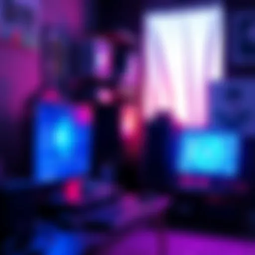 A home setup with a computer and equipment for mining cryptocurrencies at home using standard technology.