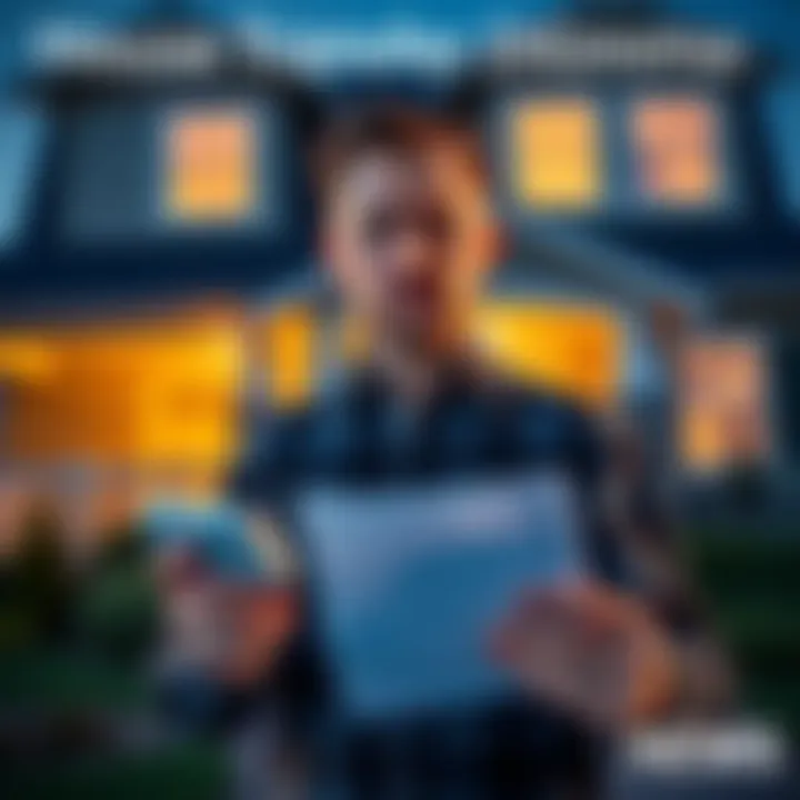 A homeowner looks frustrated while holding a Starlink device and paperwork in front of a house, symbolizing subscription transfer challenges
