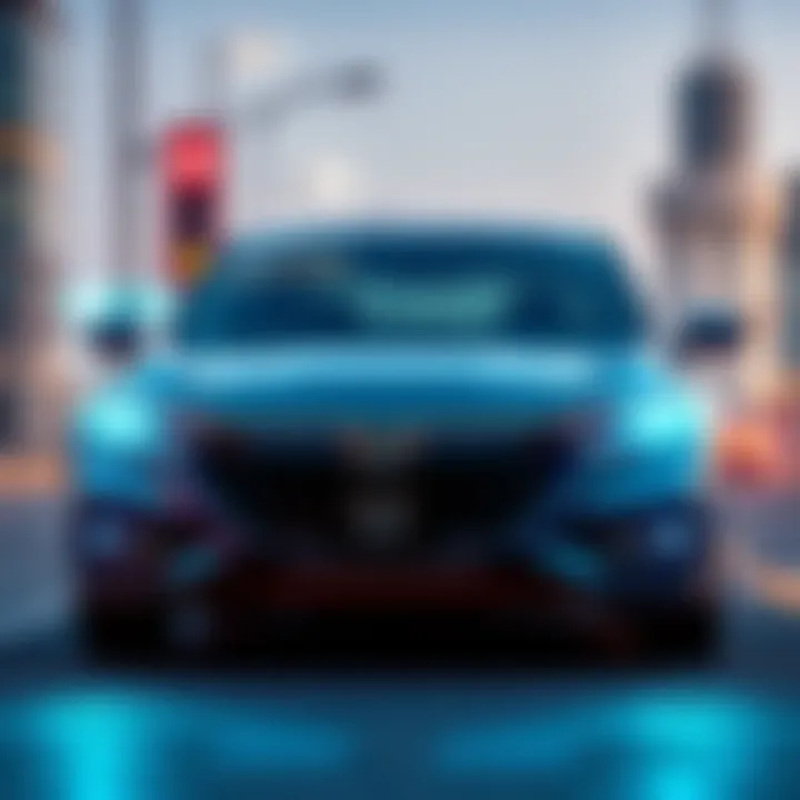 A Honda Autobol car displaying a digital payment interface powered by Polygon technology