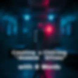 A dimly lit room with a microphone and camera, suggesting fear