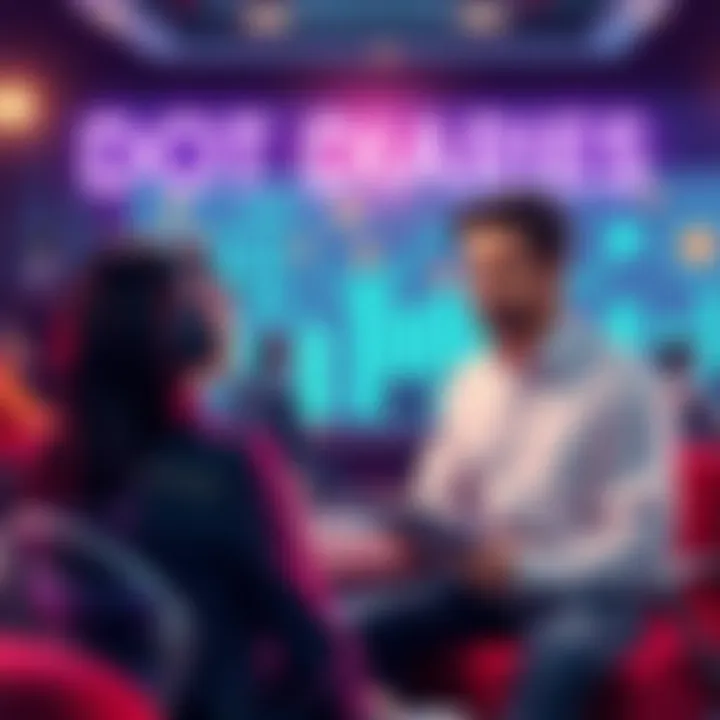 A person talking about Polkadot with graphics showing blockchain benefits and future potential.