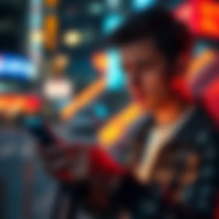 A person looking frustrated while checking their hotspot data rewards on a smartphone