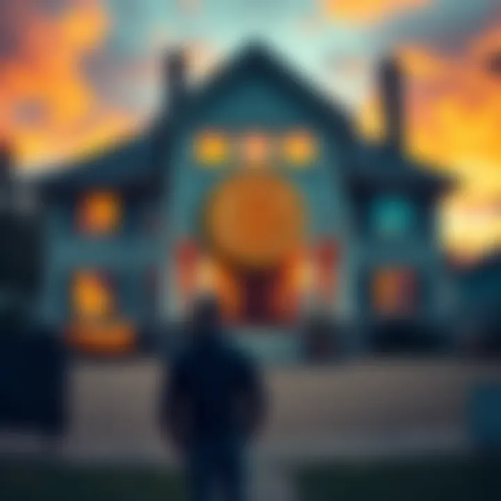 CJ Konstantinos stands in front of a house he purchased with Bitcoin, showing the connection between cryptocurrency and real estate.
