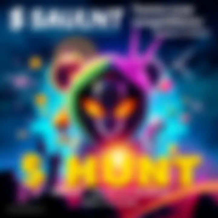 Colorful graphic showcasing $HUNT token launch with community events and competitions