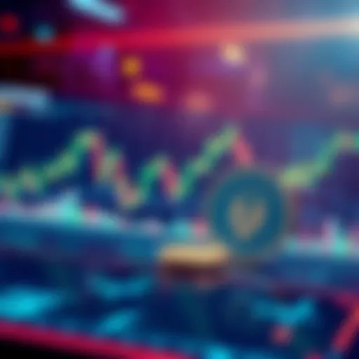 A digital illustration showing a decentralized trading interface with charts and the HYPE token symbol in the foreground, symbolizing on-chain trading