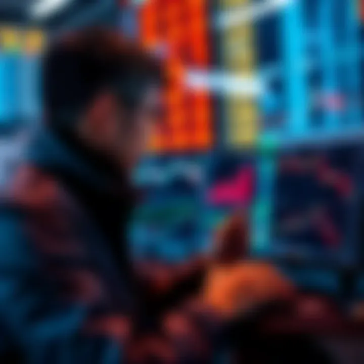 A user examines trading charts on the Hyperliquid platform, showcasing its interface and analytics tools.