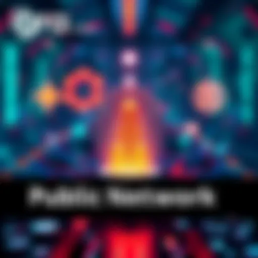 A visual representation of Igra Network's public mainnet on Kaspa's Proof-of-Work BlockDAG with digital symbols and blockchain elements