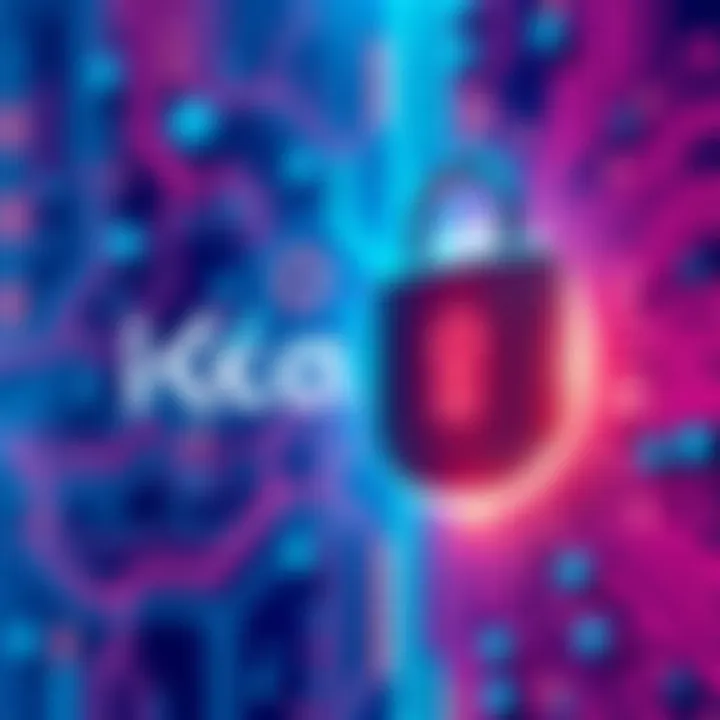 Logo of Ika and Solana with a digital lock symbolizing security in finance