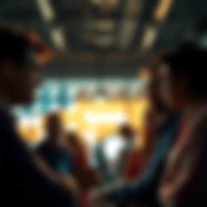 A group of people engaged in a serious conversation about a relevant issue, showing expressions of concern and interest.