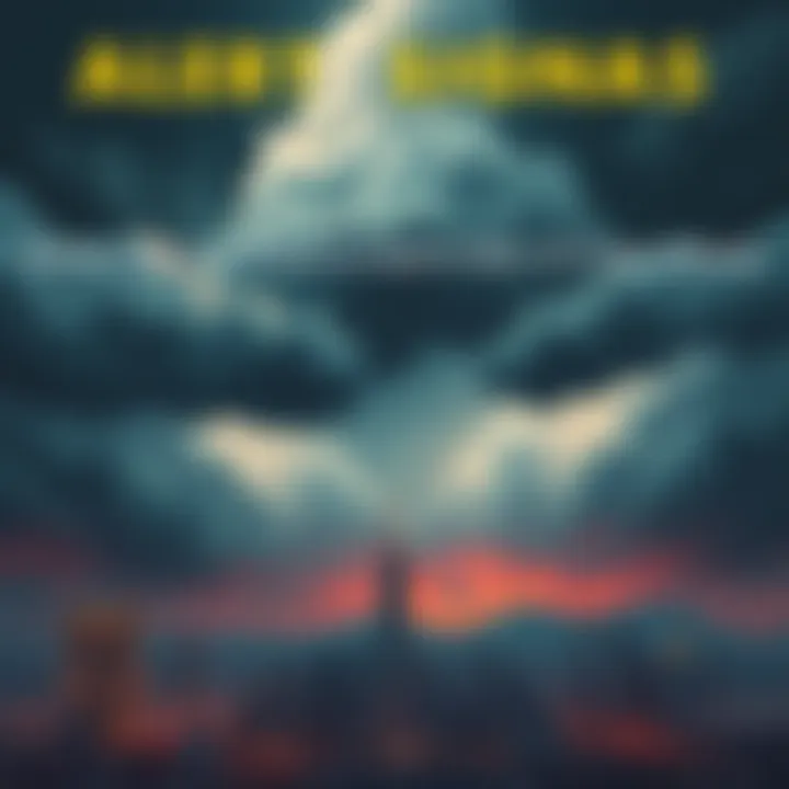 Alert Signals: The Impending Crisis An illustration depicting foreboding clouds gathering over a city skyline, symbolizing impending crises.