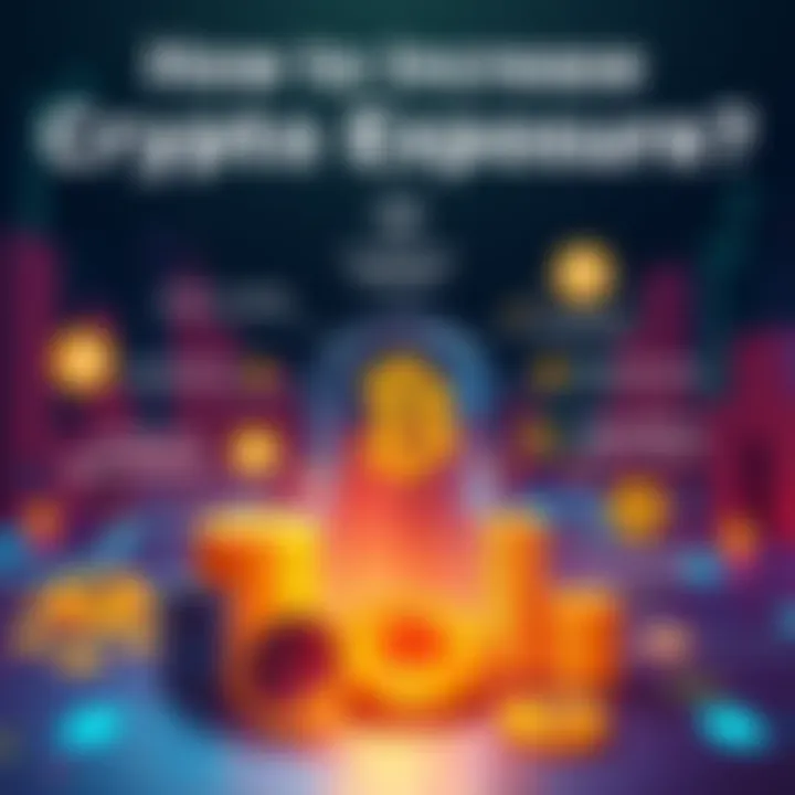 A graphic showing various strategies for increasing cryptocurrency holdings, including lending platforms and market analysis.