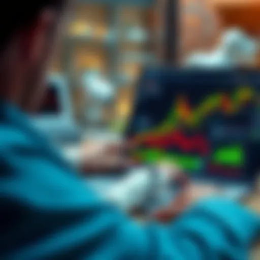 A person examining various altcoin charts and graphs on a laptop screen, indicating potential investment opportunities.