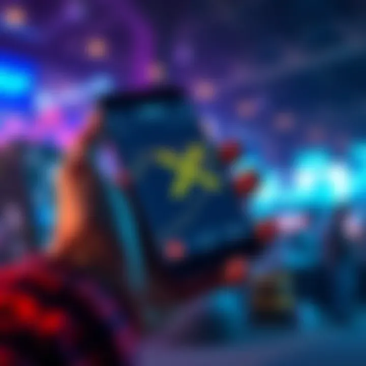 A person holding a smartphone with a chart showing cryptocurrency trends and the XRP logo on the screen.