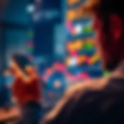A person looking at a stock market chart on a smartphone, pondering investment decisions as market trends fluctuate around $40,000.