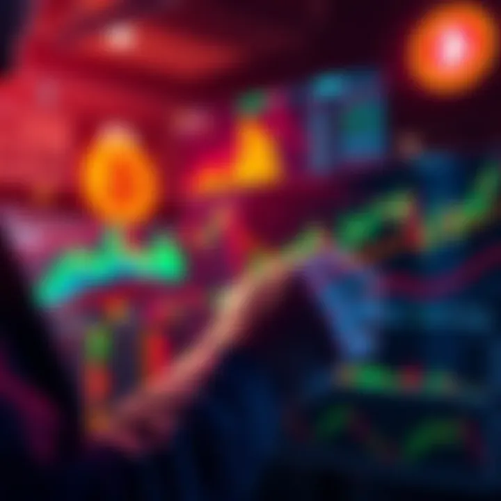 A person analyzing cryptocurrency charts and graphs with a focus on SOU Coin's potential for growth.