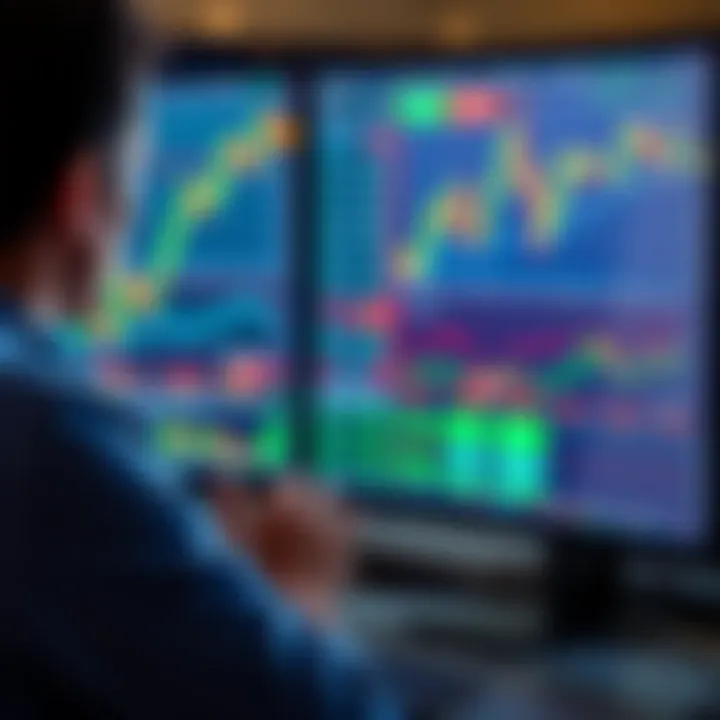 A person examining stock market graphs and charts on a computer screen, contemplating a long-term investment strategy.