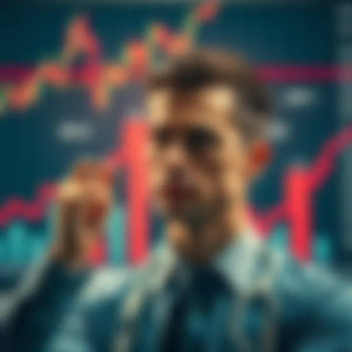 A person weighing options between losing money in investments and juggling multiple jobs, looking thoughtful with financial charts in the background.