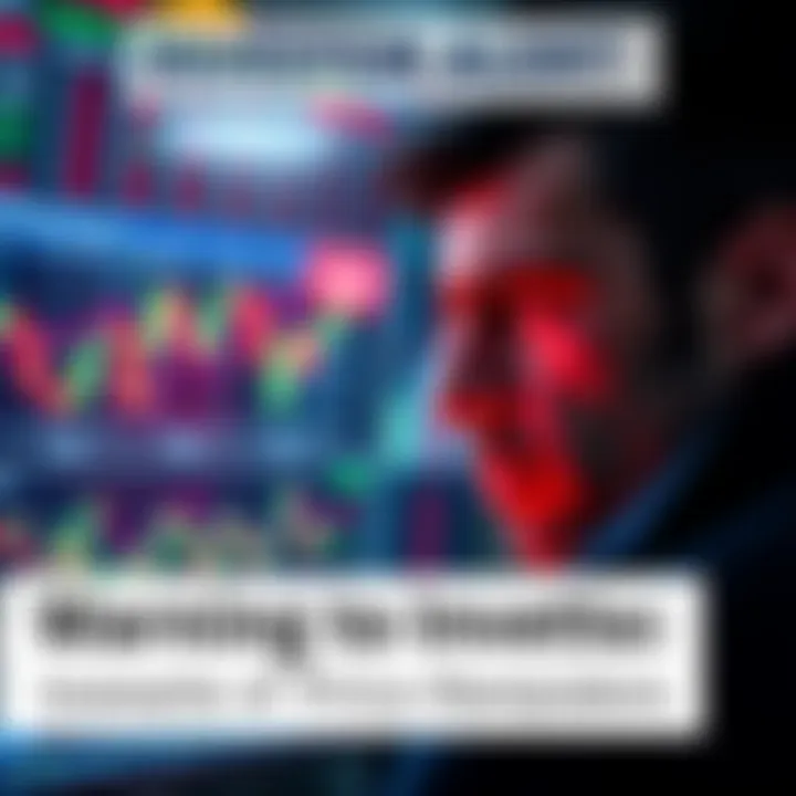 A person looking at stock charts with worried expression, emphasizing caution in investments.