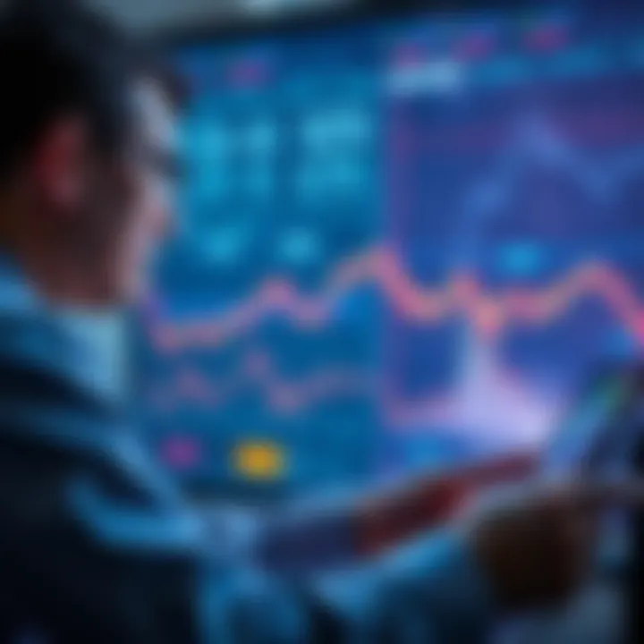 An investor looking at charts and data on altcoins, reflecting on a 52% loss in their portfolio, pondering future market trends.