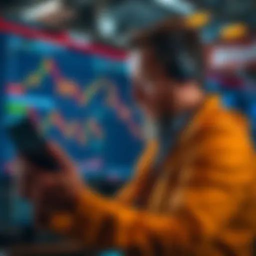 An investor reviewing Bitcoin charts while preparing to buy more BTC, anticipating a price drop.