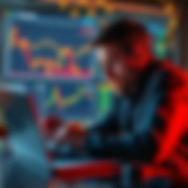 A worried investor examines financial charts on a laptop, reflecting on significant losses in altcoin investments.