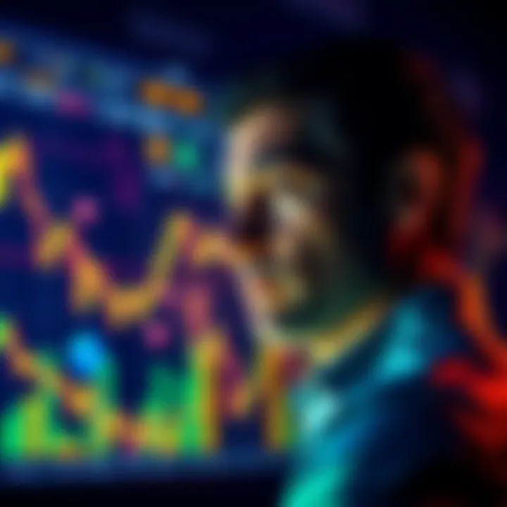 A person looking at a Bitcoin chart with a thoughtful expression, symbolizing reflection on investment strategies during a market downturn.