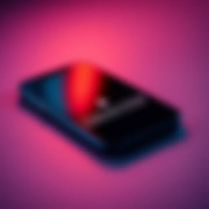 Close-up of an iPhone 8 showing the error message 'This app cannot run because environment not secure' on the screen