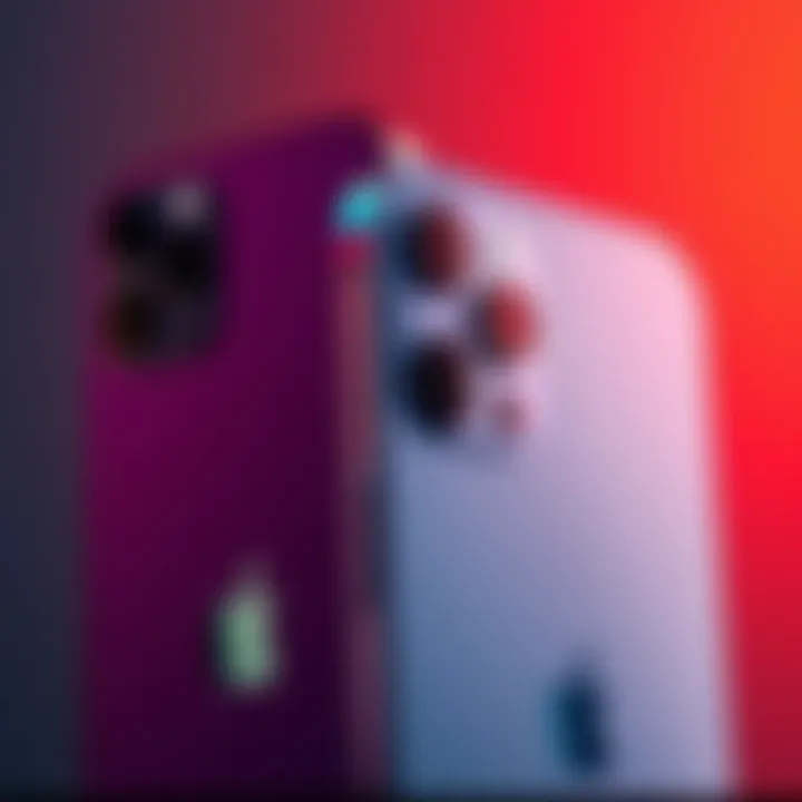 Comparison of iPhone 17 and iPhone 18 Pro with a damaged camera lens on one