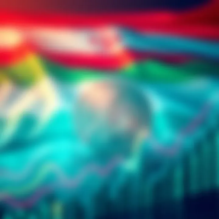 Graph showing USDT symbol with Iran's flag in the background, representing financial boost for Iran's economy