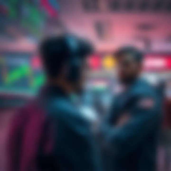 Traders looking worried about cryptocurrency charts and screens in Iran after recent attacks