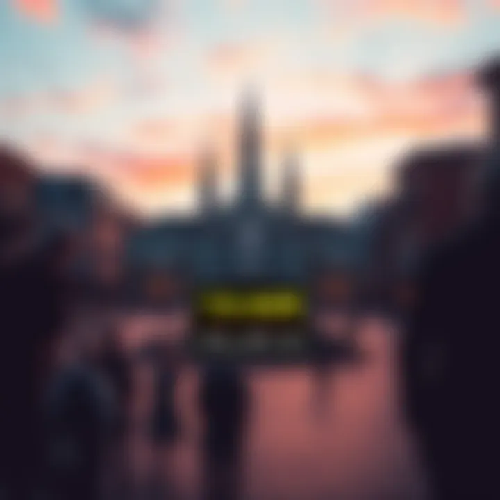 A digital representation of Jackson Square being auctioned, showcasing people engaged in bidding, with a highlighted price tag of 24,460 AB.