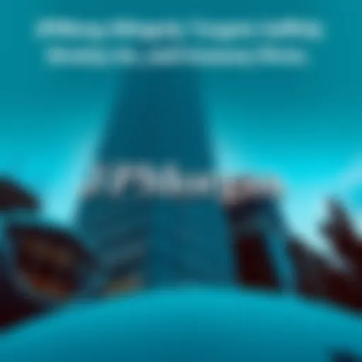 JPMorgan building in the background with the logo of Strategy Inc. in the foreground, representing the alleged targeting of Strategy Inc. and treasury firms.