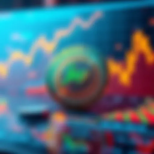 A digital representation of Jup Coin alongside graphs showing its market trends and features, reflecting growth potential in 2026.