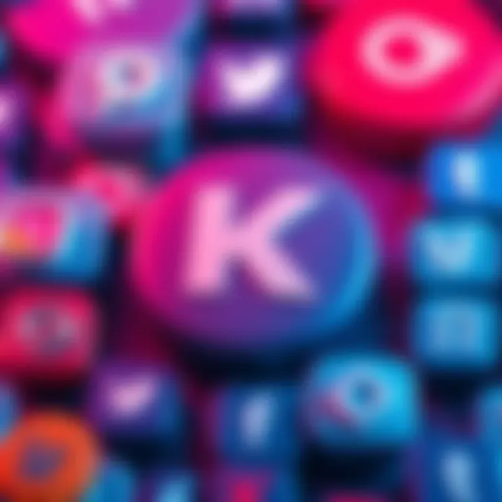 K Social logo surrounded by icons representing social media platforms like Nostr, Bluesky, and Mastodon