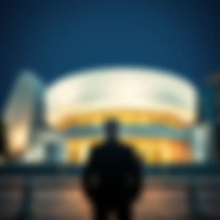 Kangloth stands in front of the Guggenheim Museum, a modern architectural marvel, celebrating the new ownership.