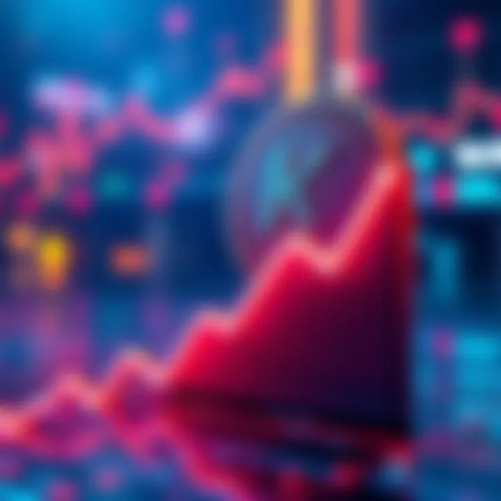 KAS Coin Struggles A visual representation of KAS Coin facing difficulties in gaining market interest, with a downward trend on a graph to symbolize its challenges.