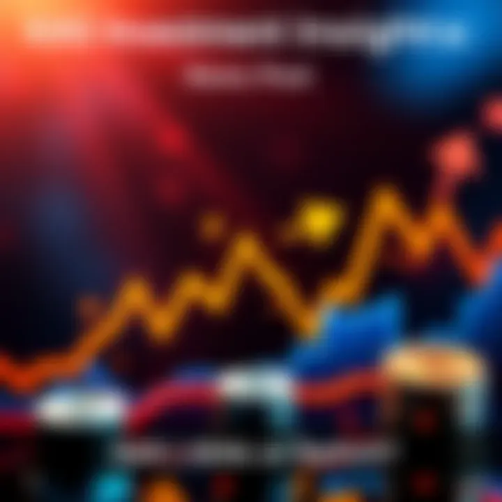 Graph illustrating KAS market trends with directional arrows and coins