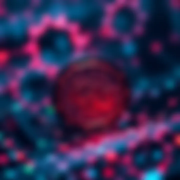 A visual representation of the KAS token with BlockDAG technology elements