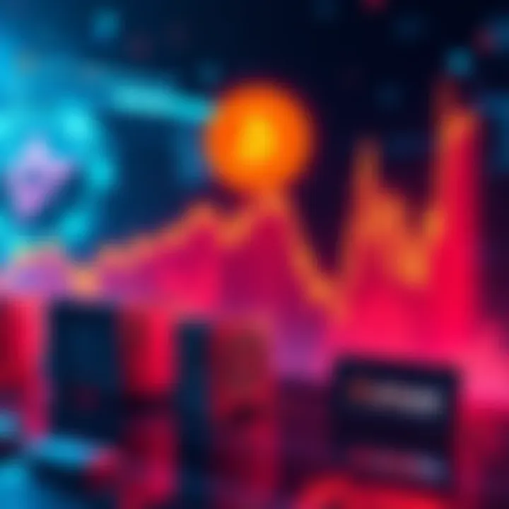 Graph showing the rising price of Kaspa alongside visuals of Gate.io and ASIC miners